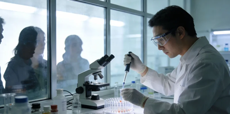 专业人员正在解读基因检测报告