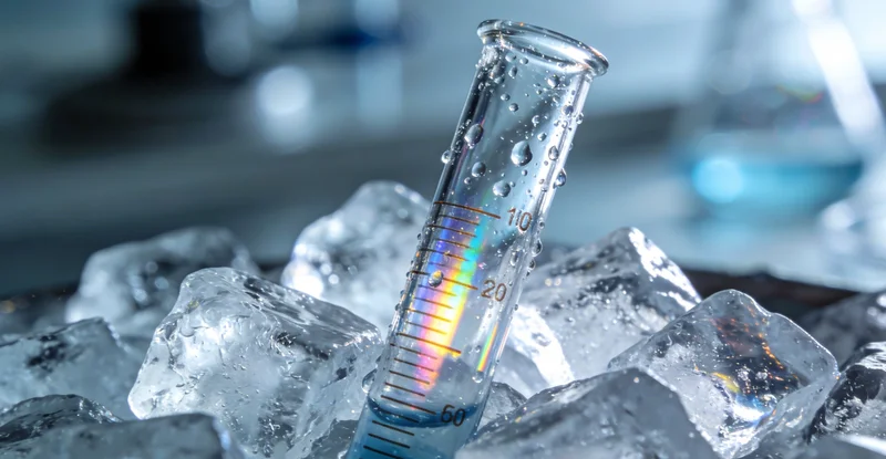 一个清晰的脑脊液样本瓶旁配有问