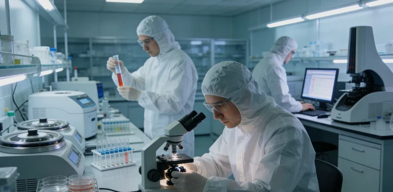 高科技基因测序仪正在运行，屏幕