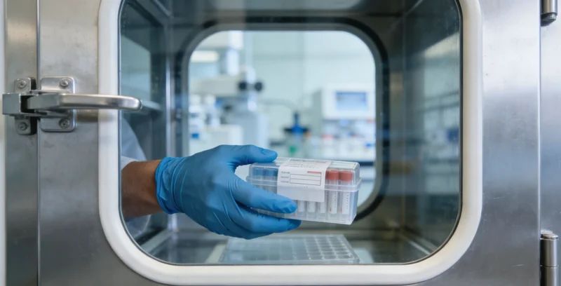 医生正在电脑前查看脑膜瘤患者的基因检测报告和脑部影像资料,进行综合研判