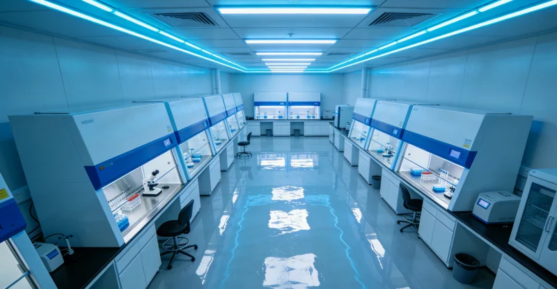 专业实验室人员进行基因检测操作