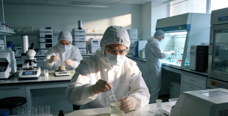 专业分子诊断实验室内部，技术人