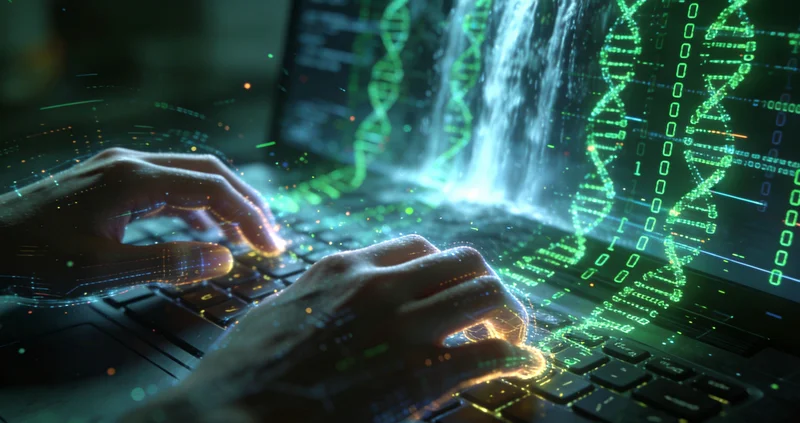 现代基因测序实验室内部,展示先