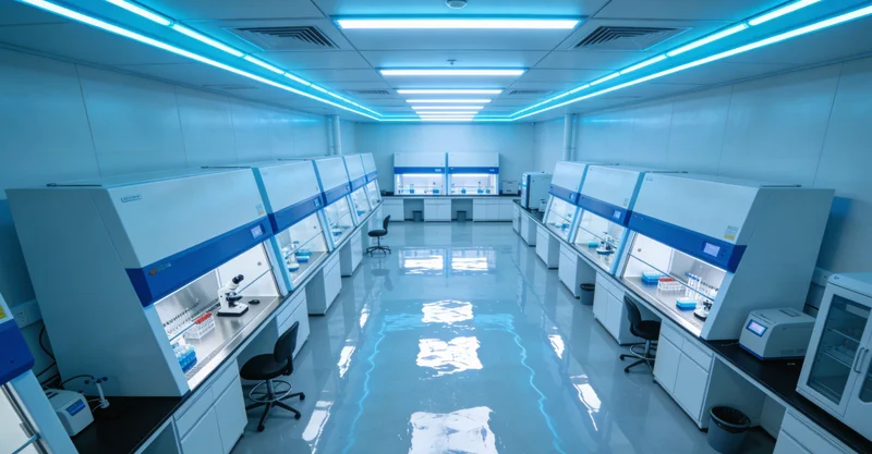 专业实验室人员操作精密检测仪器