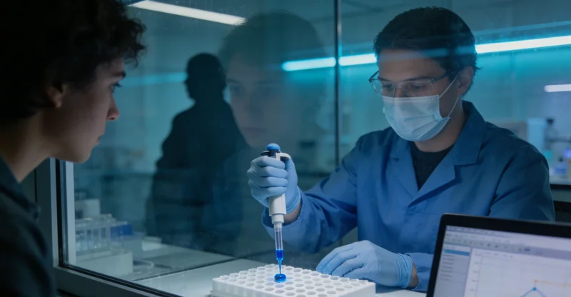 高科技基因检测实验室内部,技术