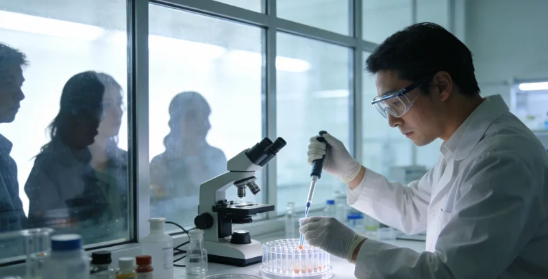 专业严谨的实验室环境与清晰的检