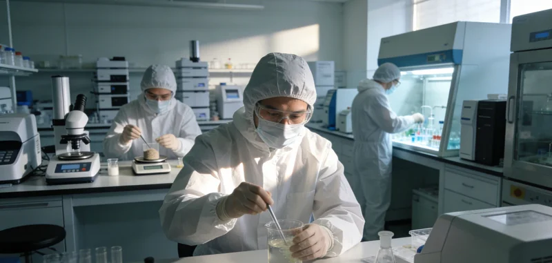 实验室技术人员正在进行PCR基