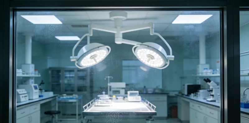 医学实验室中技术人员处理脑脊液