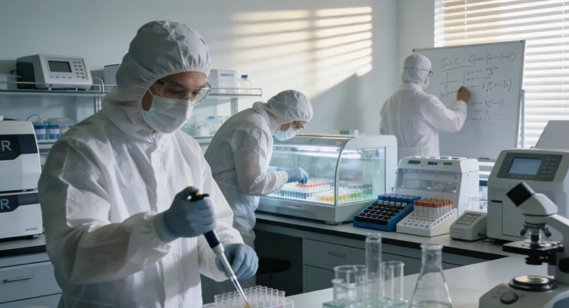 三明某医院检验科内景,或医生正