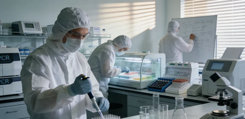 专业人员正在为市民详细解读基因