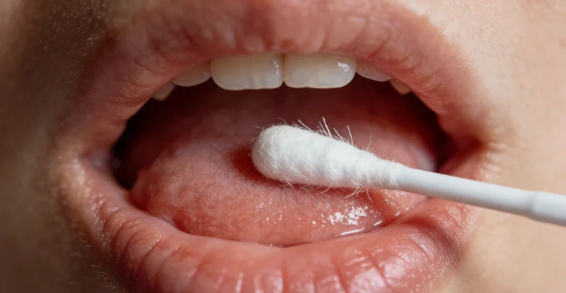 护士正在为一位咨询者进行呼吸道