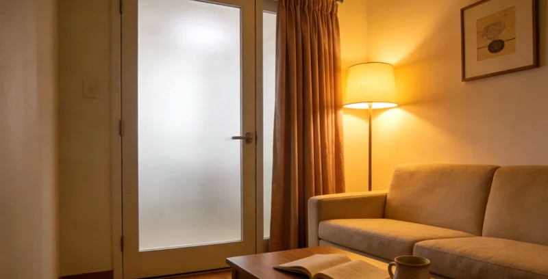 医生与患者及家属在诊室内进行温