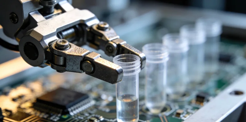 医生正在分析腹腔积液影像图片