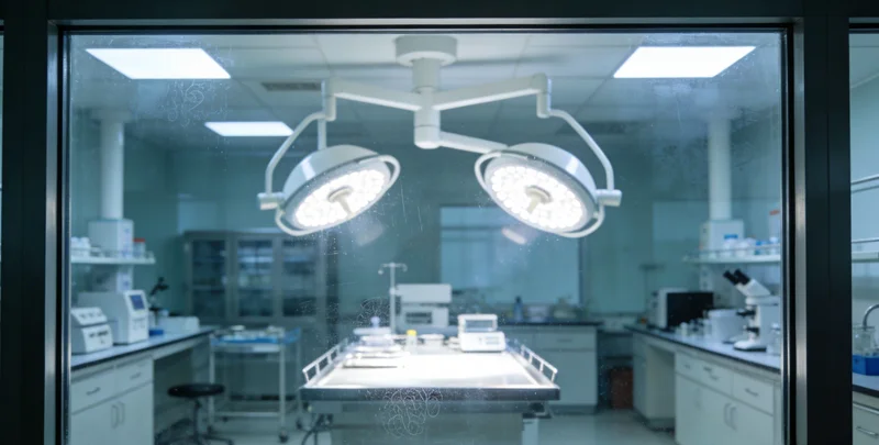 高科技基因测序实验室内部工作场