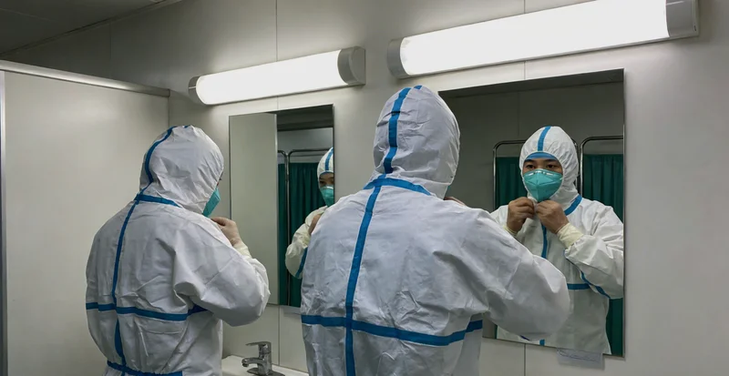 一位中年女性患者正在与医生沟通