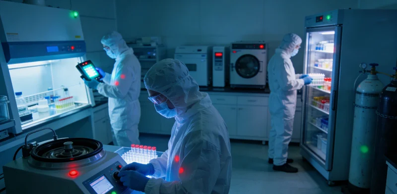 万核基因在张家口的实验室内景，