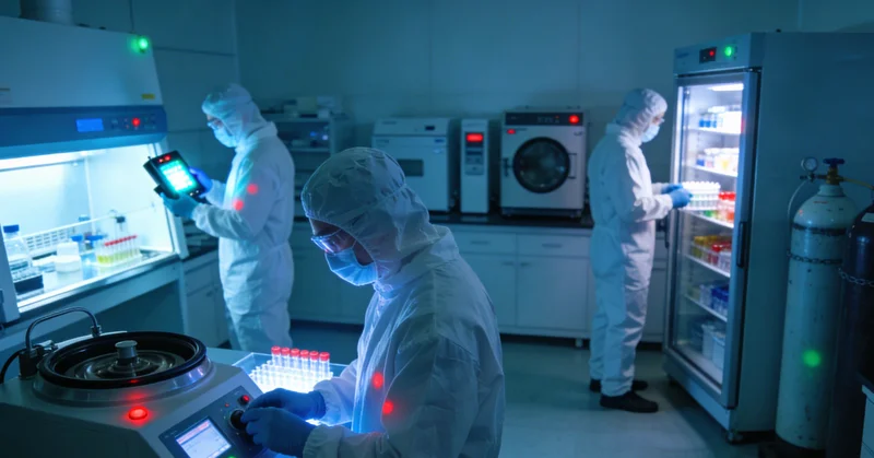 基因检测居家采样套装特写，包含采样工具和清晰说明书，体现便捷性