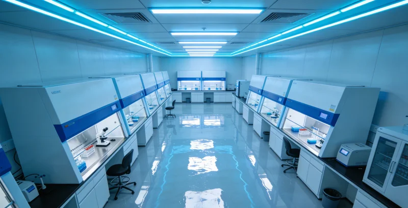 专业实验室内，技术人员正在进行