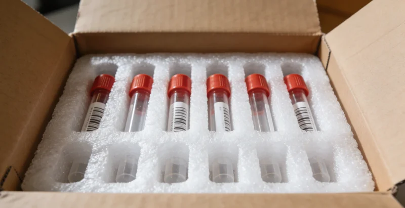 居家HPV检测采样包使用示意图