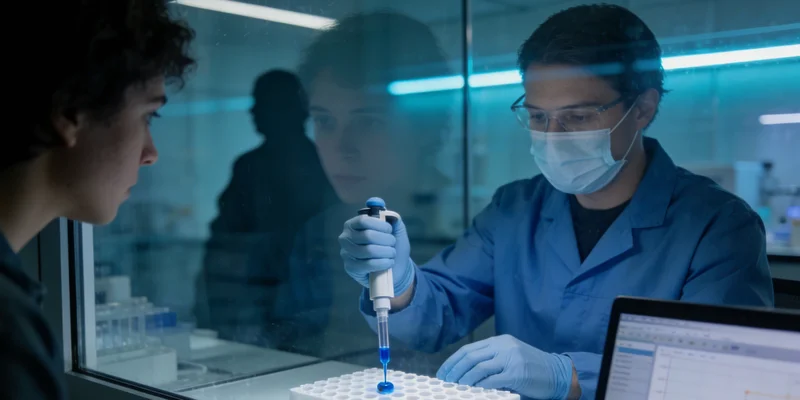 专业基因检测设备操作场景