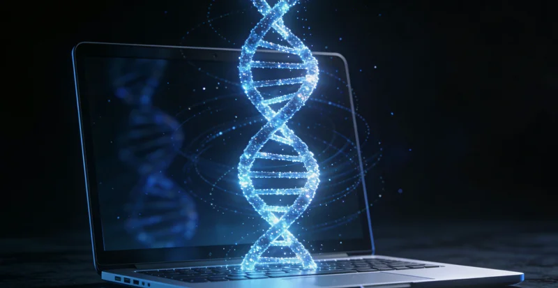 医生正在与家属沟通一份详细的基因检测报告内容