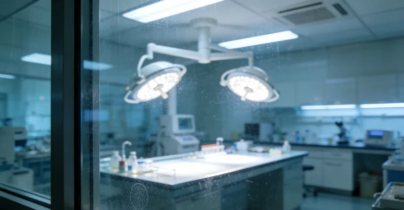 实验室内，技术人员正在操作精密