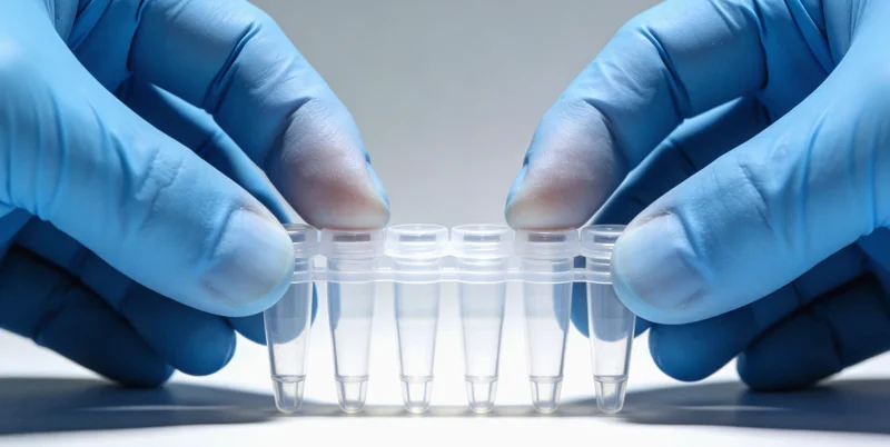 一位专业人士正在向市民解读基因检测报告，体现专业服务