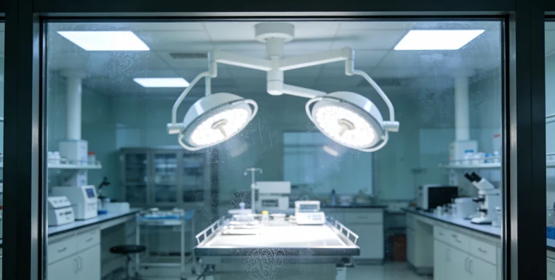 现代化医学实验室中，技术人员操