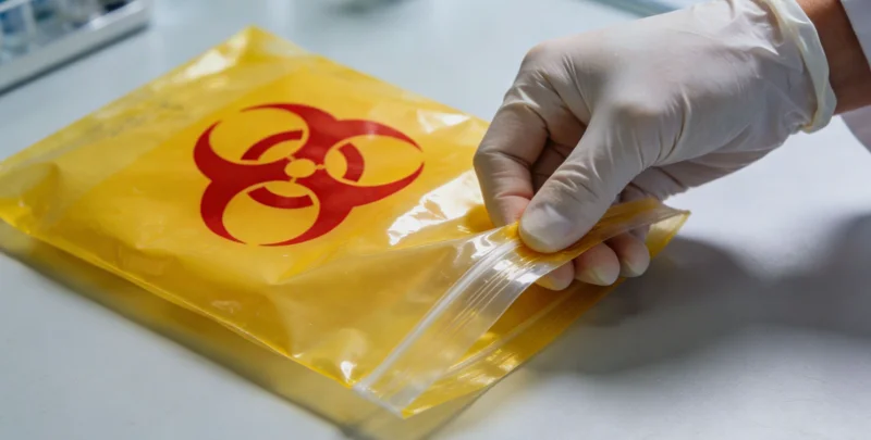 医生正在无菌操作下,为患者膝关