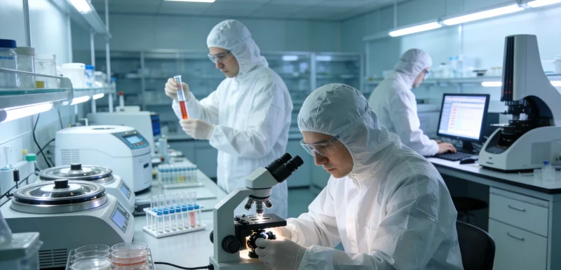 实验室内,技术人员正在操作精密