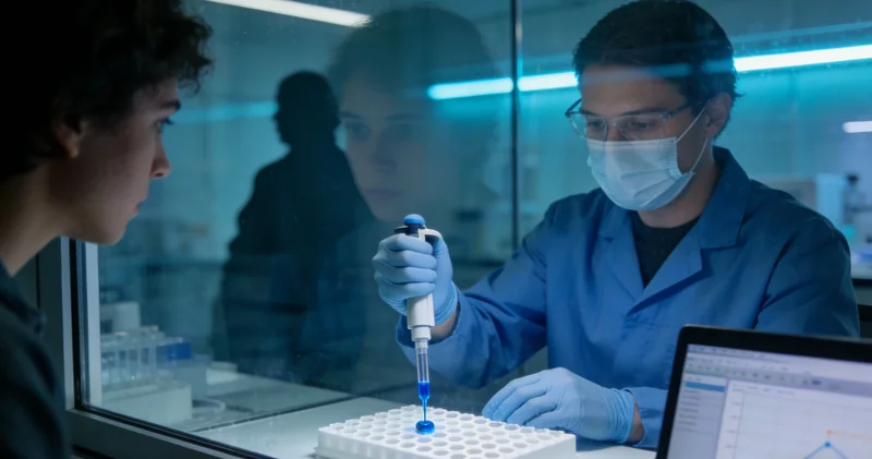 实验室中正在工作的下一代基因测