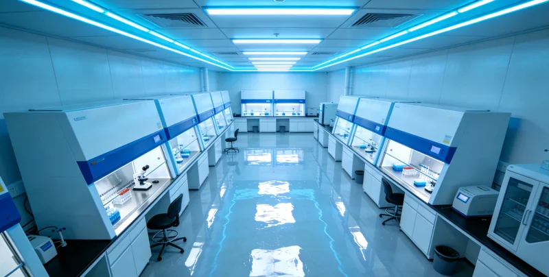 现代化基因检测实验室内部场景,