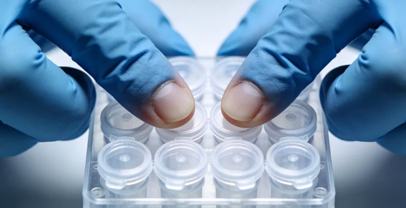 专业医生在办公室内为患者解读基因检测报告