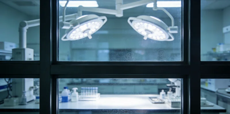 医生在办公室内分析基因检测报告