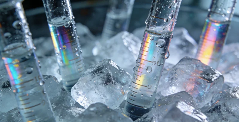 专业护士正在为儿童进行咽拭子样