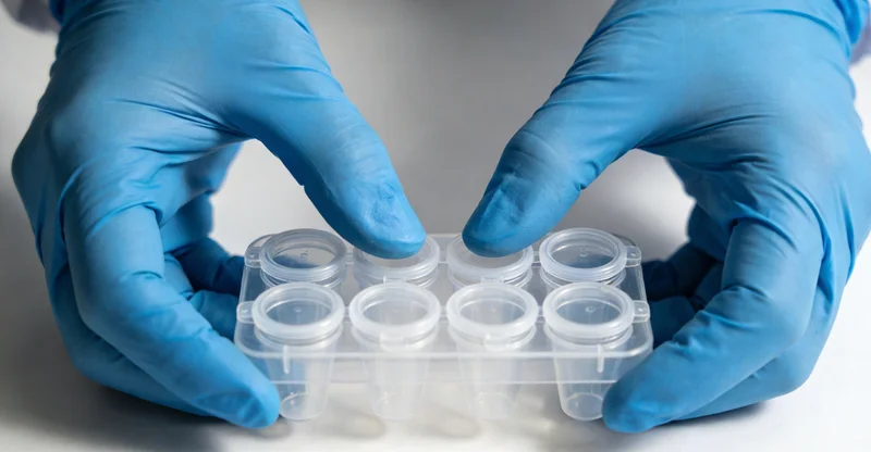 一位牧区工作者在牛羊圈舍旁，戴