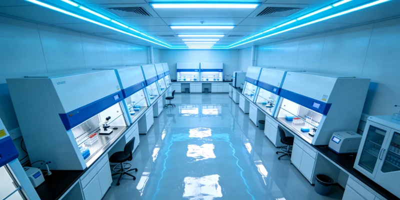 实验室内的高通量基因测序仪正在