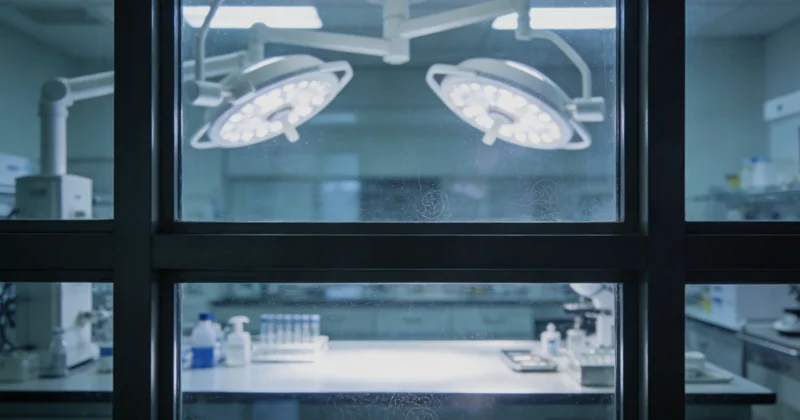 实验室技术人员在生物安全柜内进