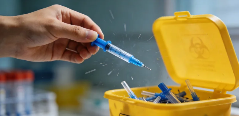 一位晋城市民在诊所就诊，医生正