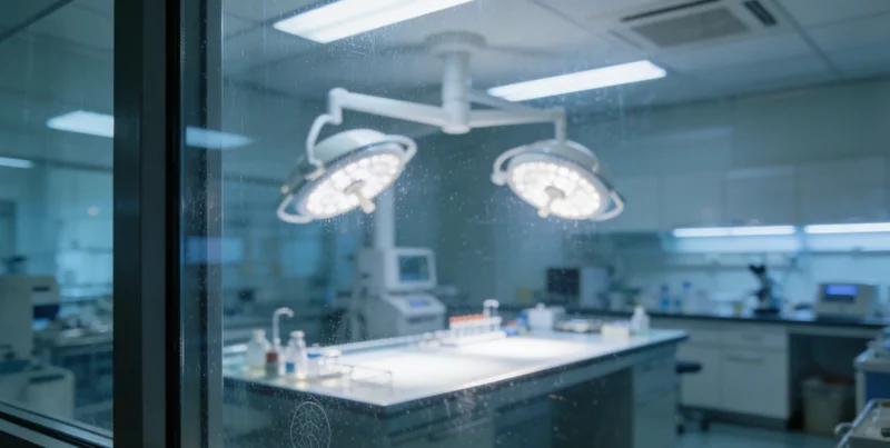 现代化基因检测实验室内部设备