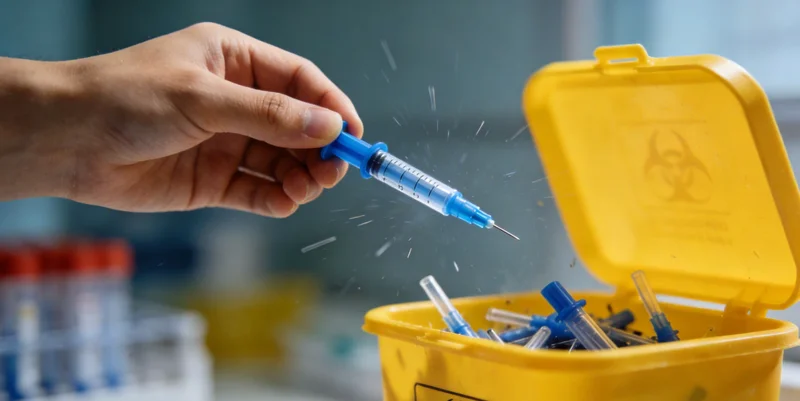 康复出院的患者在医院花园中散步