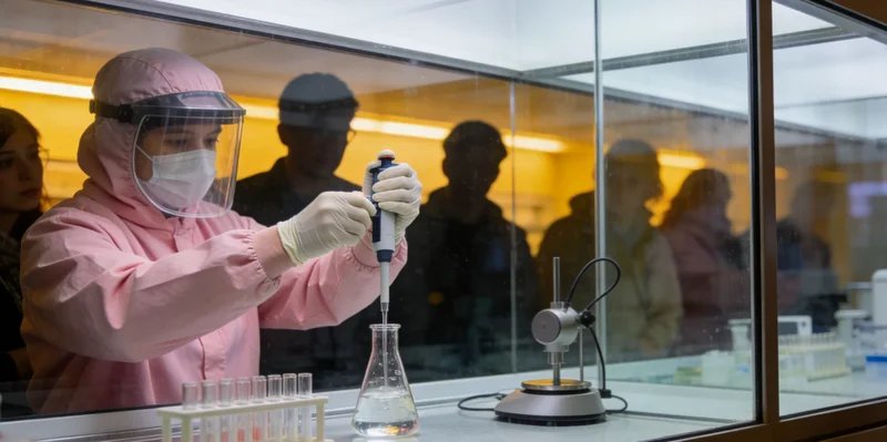 现代化医学实验室内部,不同检测