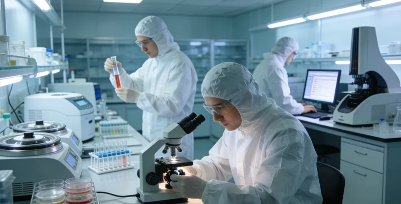 一位医生正在电脑前分析检测数据