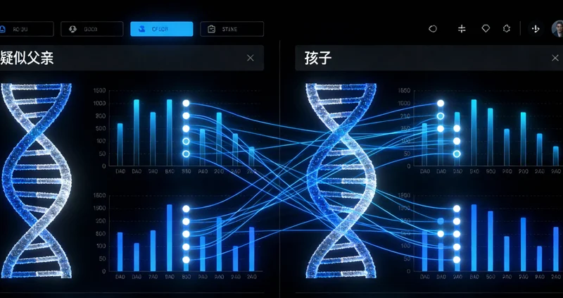 一位家长在医院与医生认真交谈,背景有儿童医疗元素
