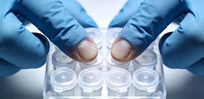 医生与患者正在讨论基因检测报告