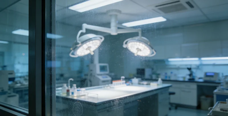 高科技基因检测实验室内景，展现