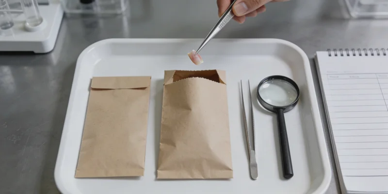 一位身着工作服的女性在渔港边望