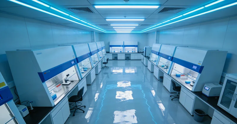 实验室技术人员操作精密仪器进行