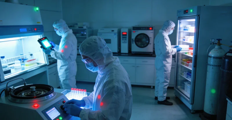 专业实验室进行关节液样本处理