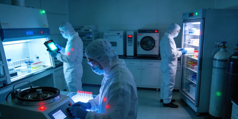 专业实验室技术人员正在进行PC